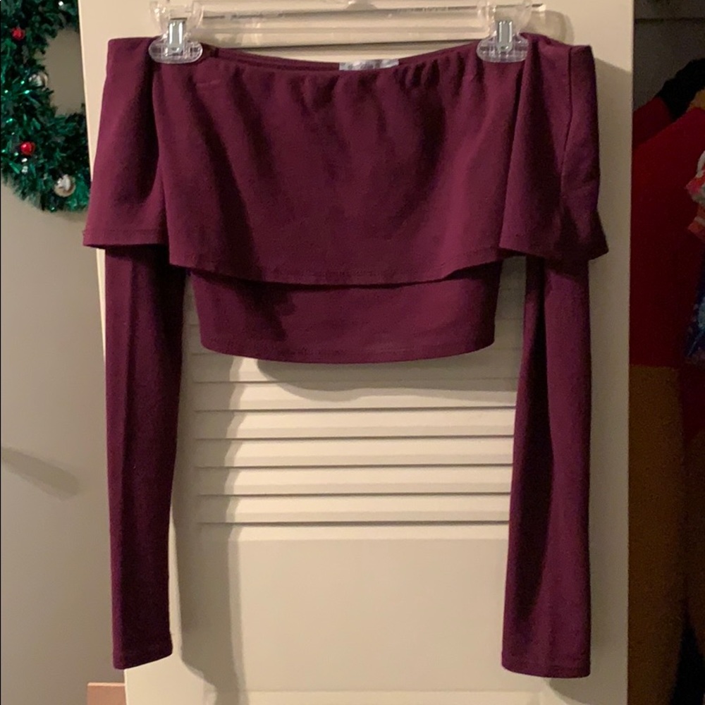 Maroon crop top